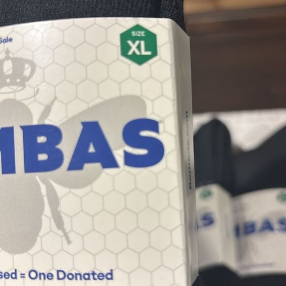 NIP New Bombas Lot of 6 Pair Black Half Calf Gray Crew Socks Size XL - Picture 2 of 5